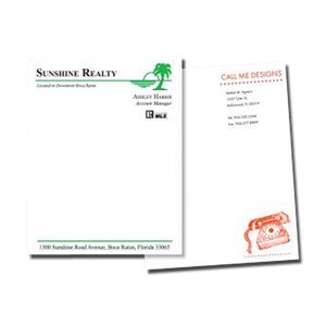 One Color Thermographic Letterhead