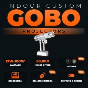 ECONOMY INDOOR LED LOGO GOBO PROJECTOR