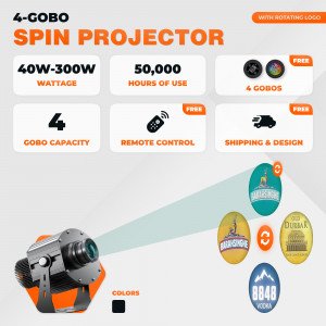 4-PATTERN GOBO PROJECTOR