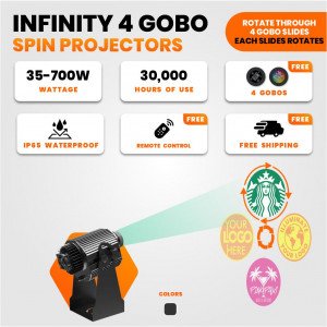 4-PATTERN GOBO PROJECTOR